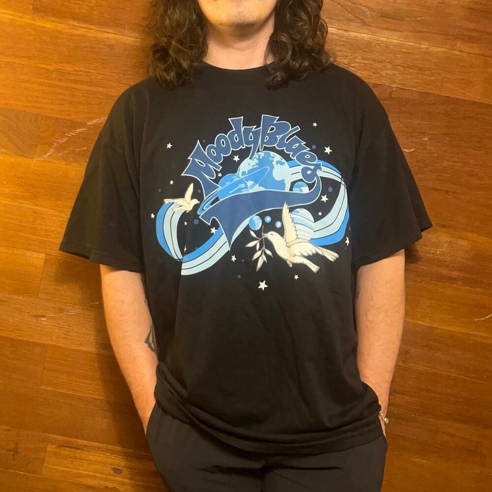 MOODY BLUES 2007 Tour T-Shirt Size XL Official Merch Retro Streetwear